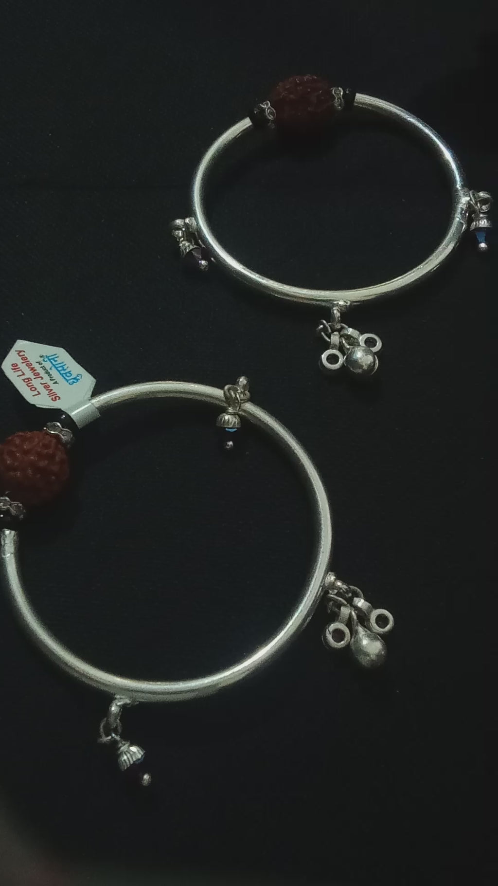 Rudraksh Baby kada(silver)