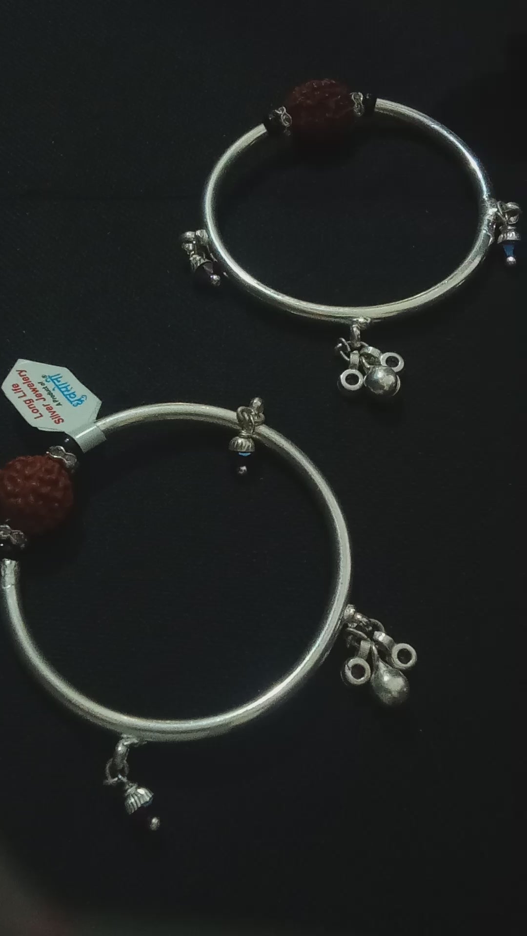 Rudraksh Baby kada(silver)