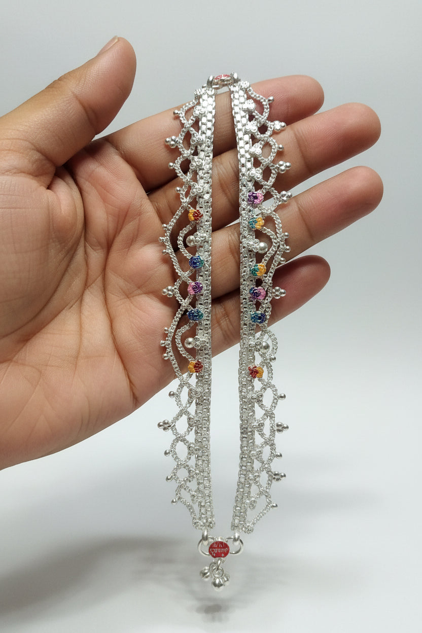 पाजेब Anklet59.82g20"9no.(in gs metal)