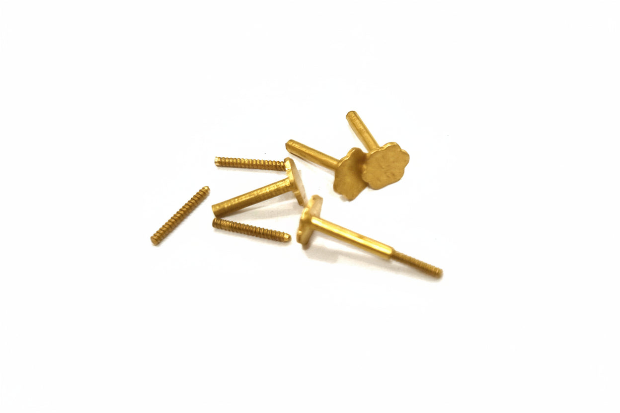 threaded earring post and screw back 2(Gold)