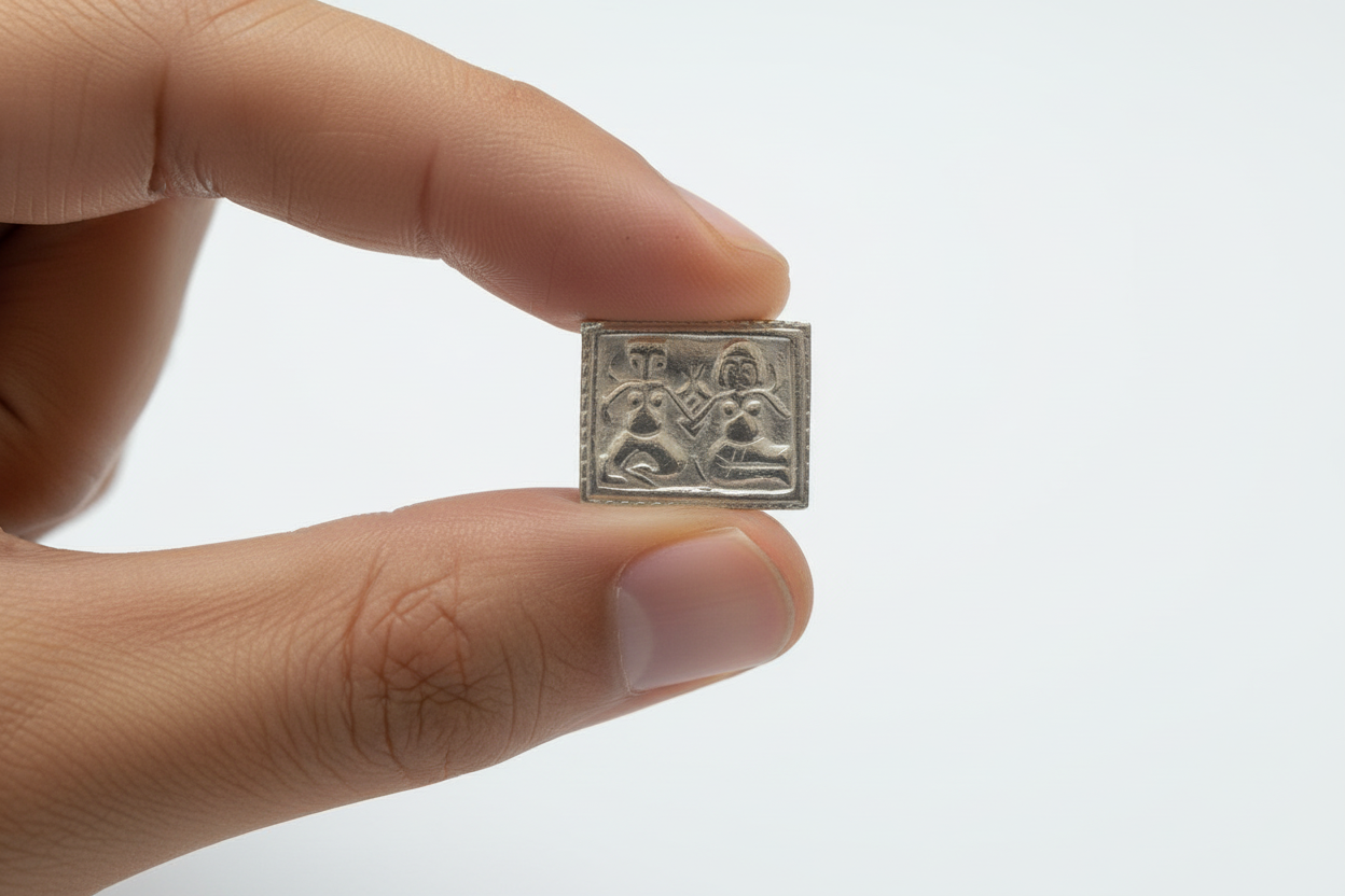 मूल मूलनी mool moolni 1g1.8x1.5cm (in silver)