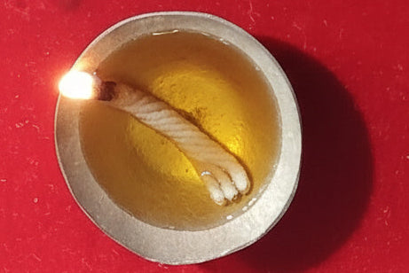 दीया diya.84g 1.5cm (in silver)