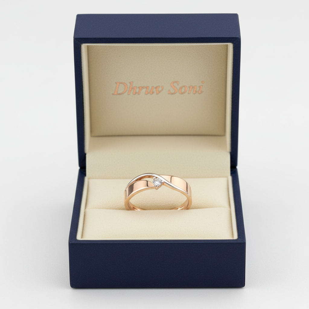 18 kt rose gold ring4.5g(jewellery)