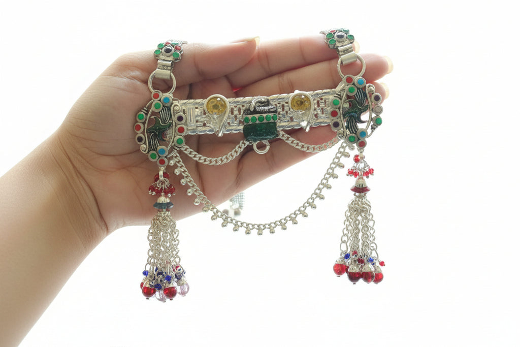 कमर गुच्छा waist band  44.02g3x4"(in silver)