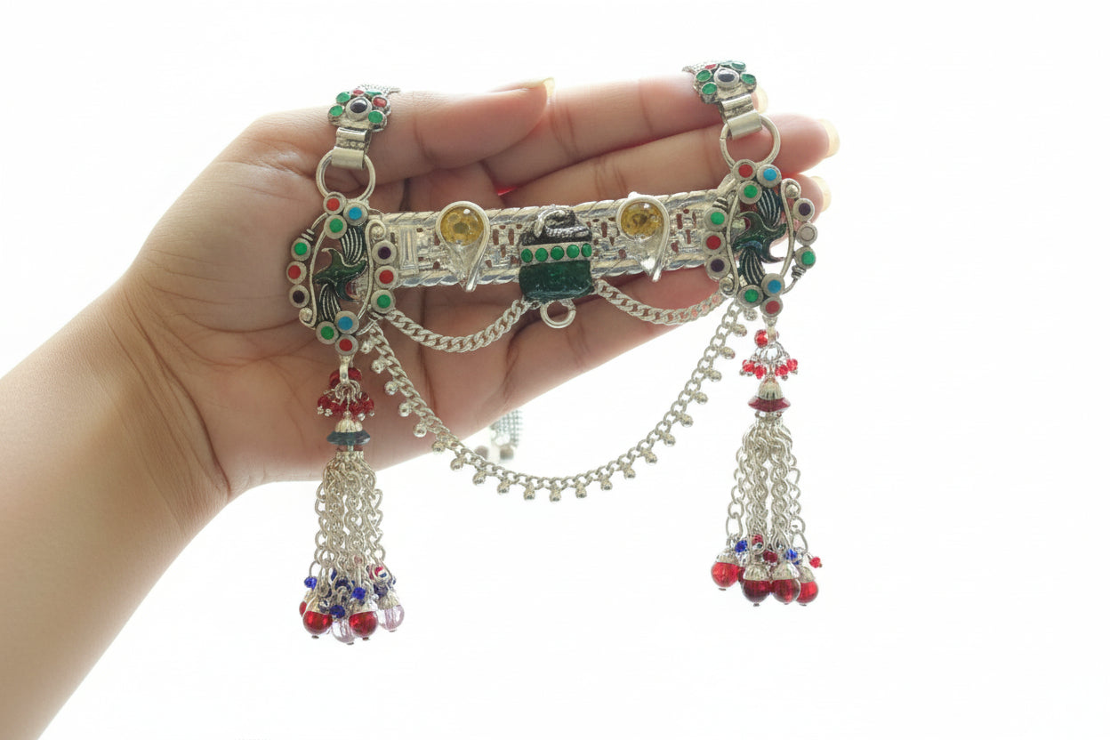 कमर गुच्छा waist band  44.02g3x4"(in silver)