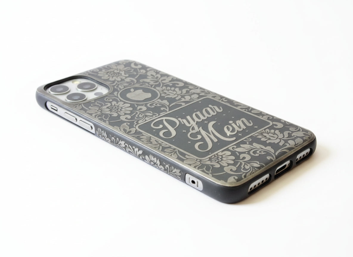 Customized silver iphone cover