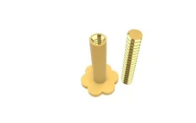 threaded earring post and screw back 2(Gold)