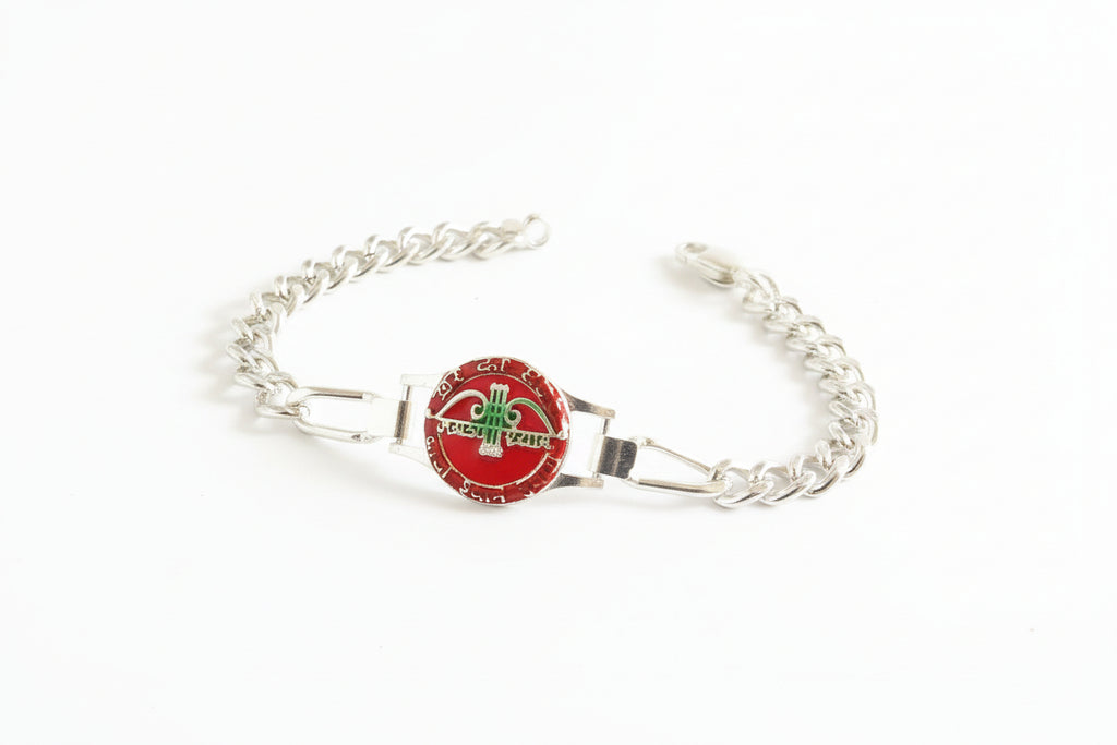 खाटू श्याम ब्रेसलेट Braclet 21.79g8"(in silver)