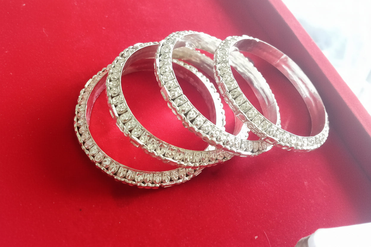चांदी के कड़े bangle 52.32g2.2"(in silver)