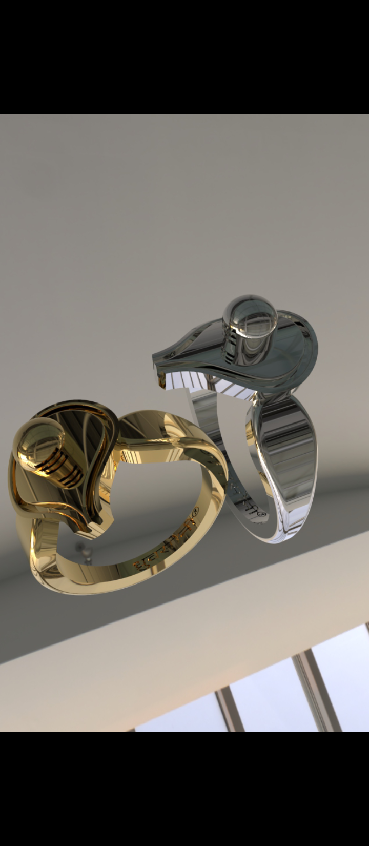 Silver shivling  ring