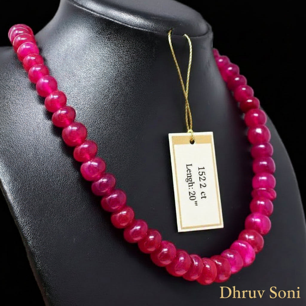 माणिक बीडस मालाRuby beads mala 31g20"