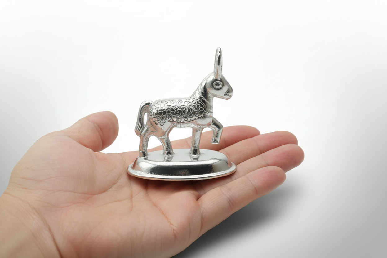 धोडा Horse5.36g3x3.5cm (in silver)