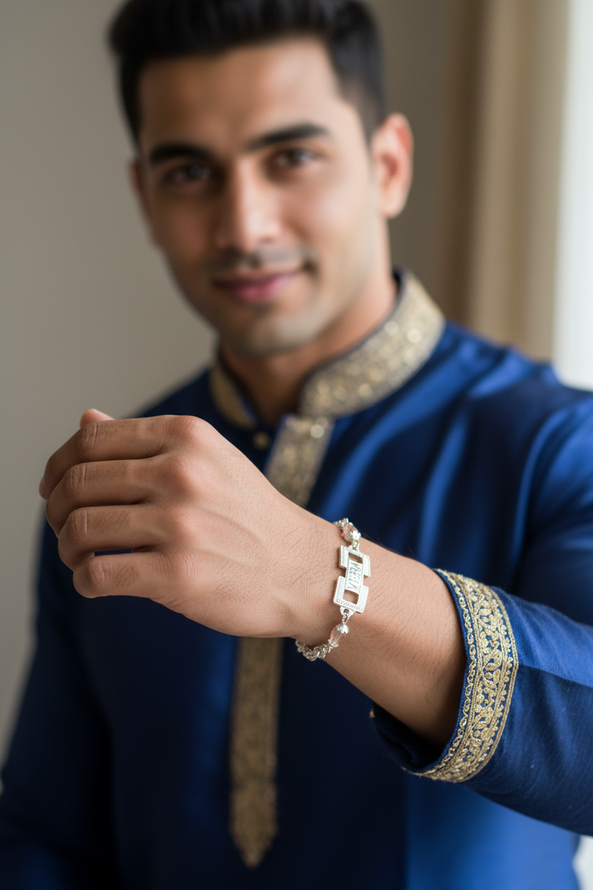 Silver rakhi (E)