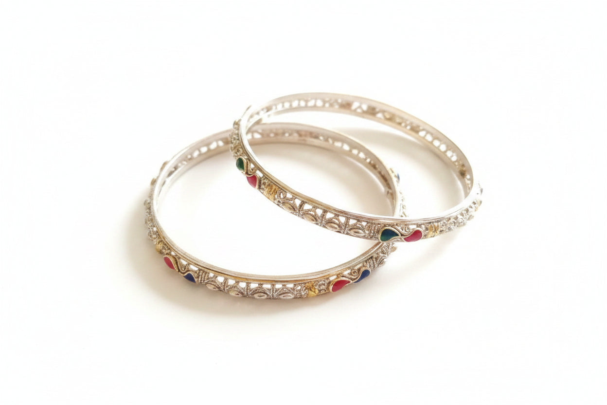 चांदी का कड़ा bangle 27.81g6.4cm (in silver)