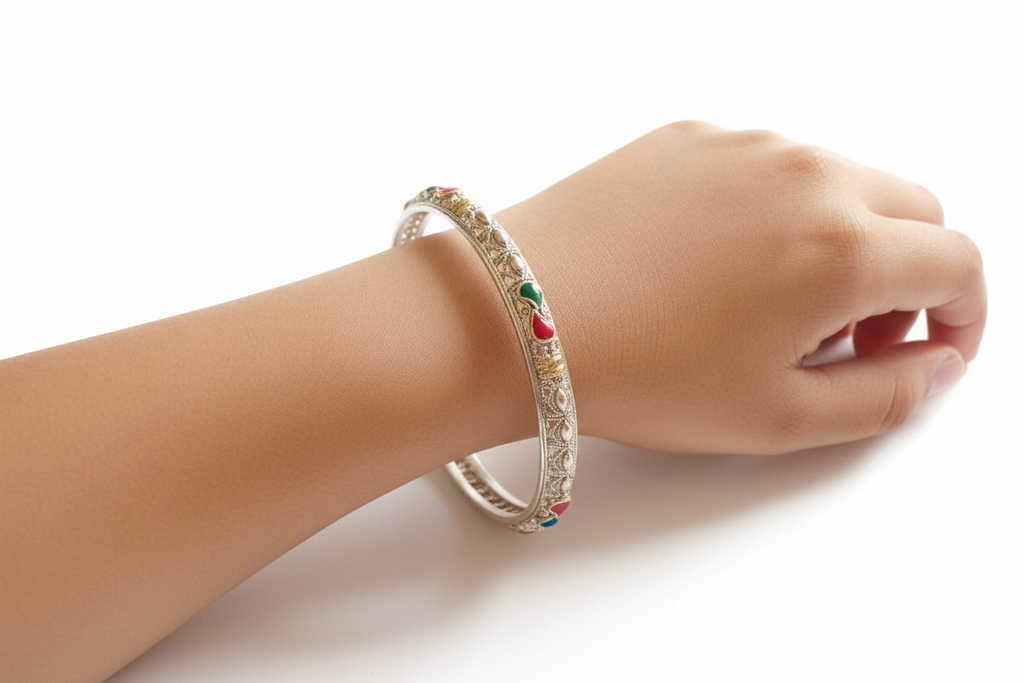चांदी का कड़ा bangle 27.81g6.4cm (in silver)