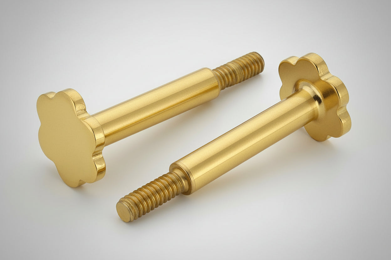 threaded earring post and screw back 2(Gold)