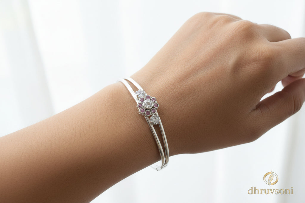 Silver girl kada (jewellery)