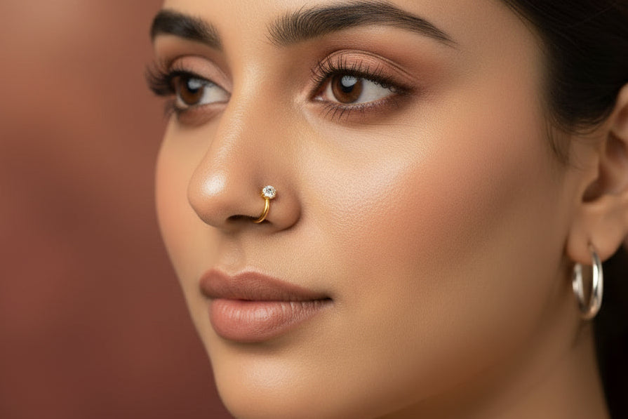 लौंग nose pin210mg (in gold)
