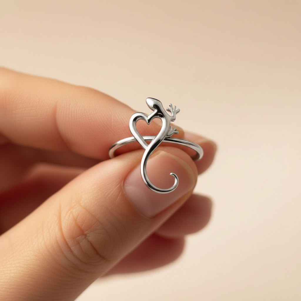 छिपकली अंगूठी Lizard ring4.2g(in platinum)