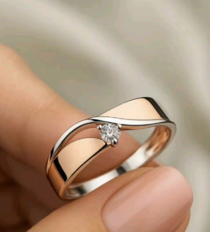 18 kt rose gold ring4.5g(jewellery)