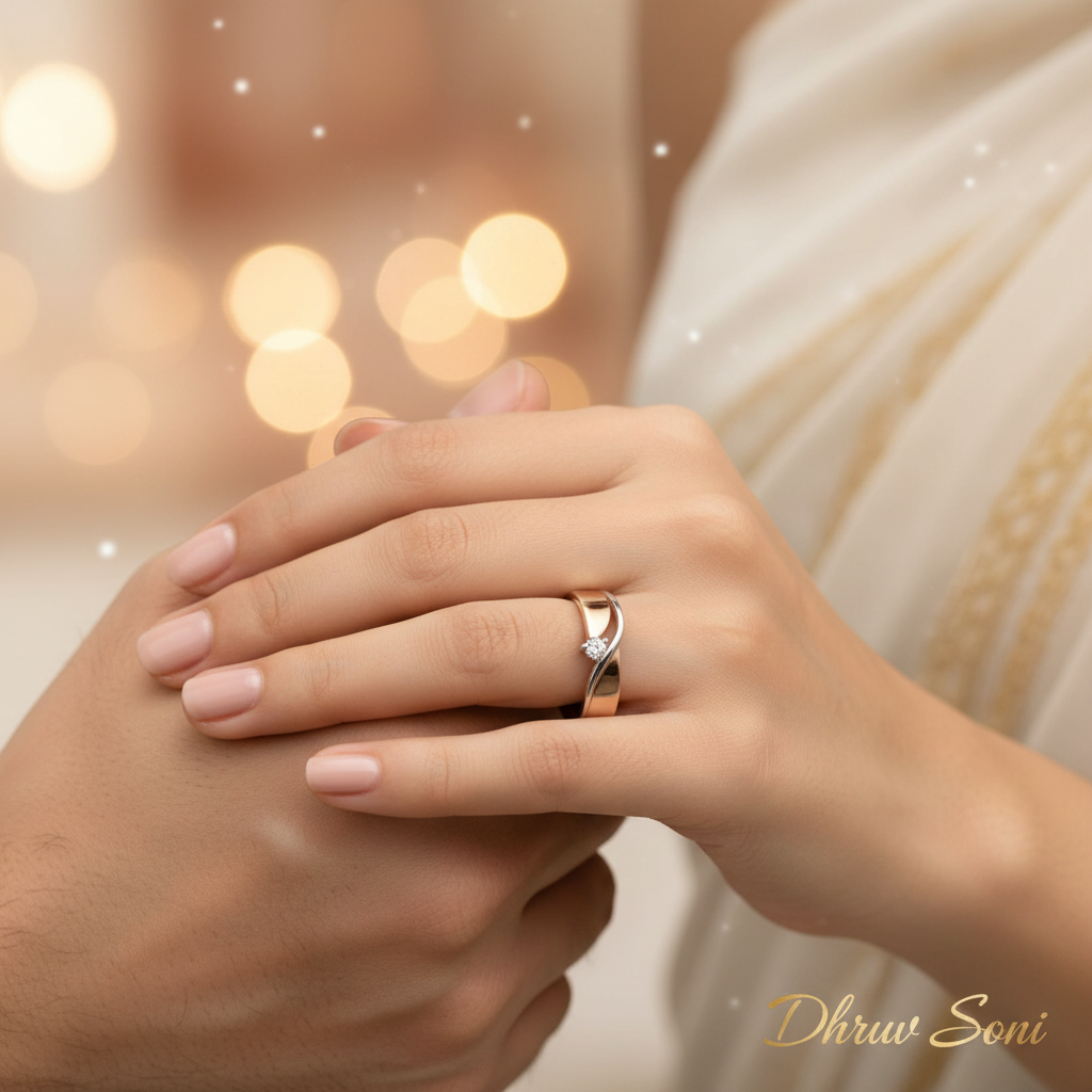 18 kt rose gold ring4.5g(jewellery)