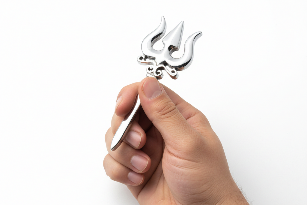 silver Trishul (worship)