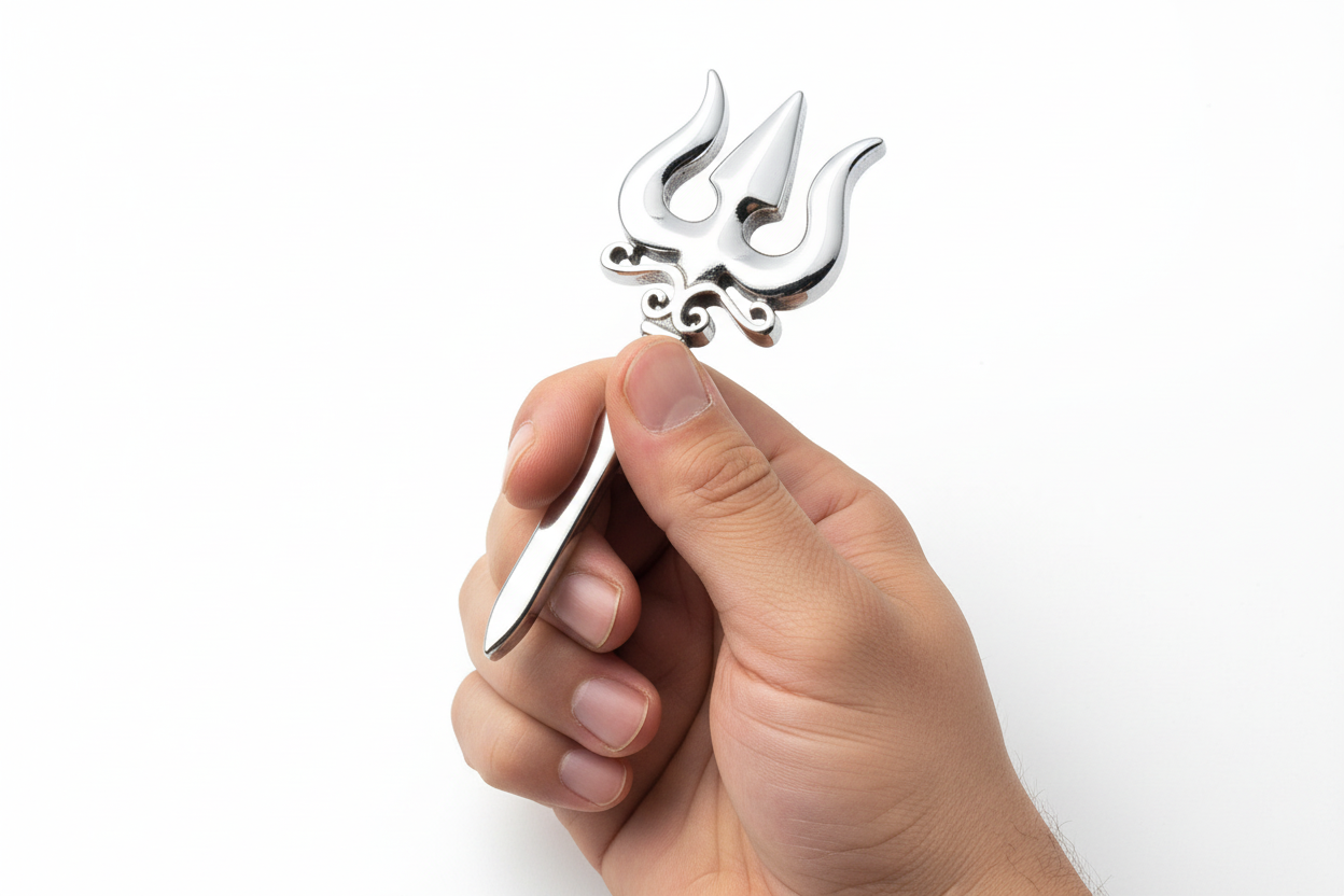 silver Trishul (worship)