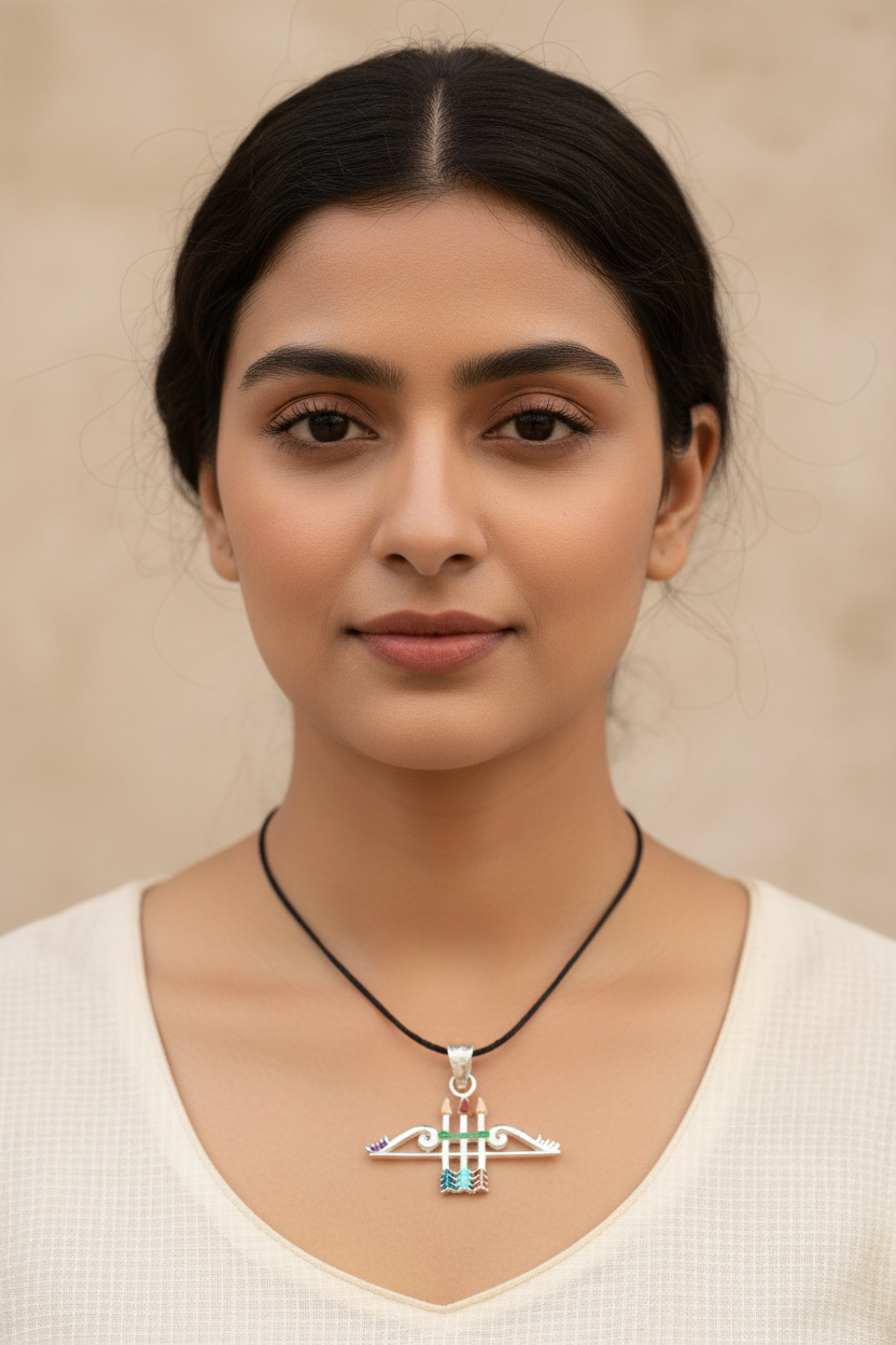 तीन वाण three arrow pandate2.1g1" (in silver)