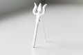Trishul 4x1.3cm silver(worship)