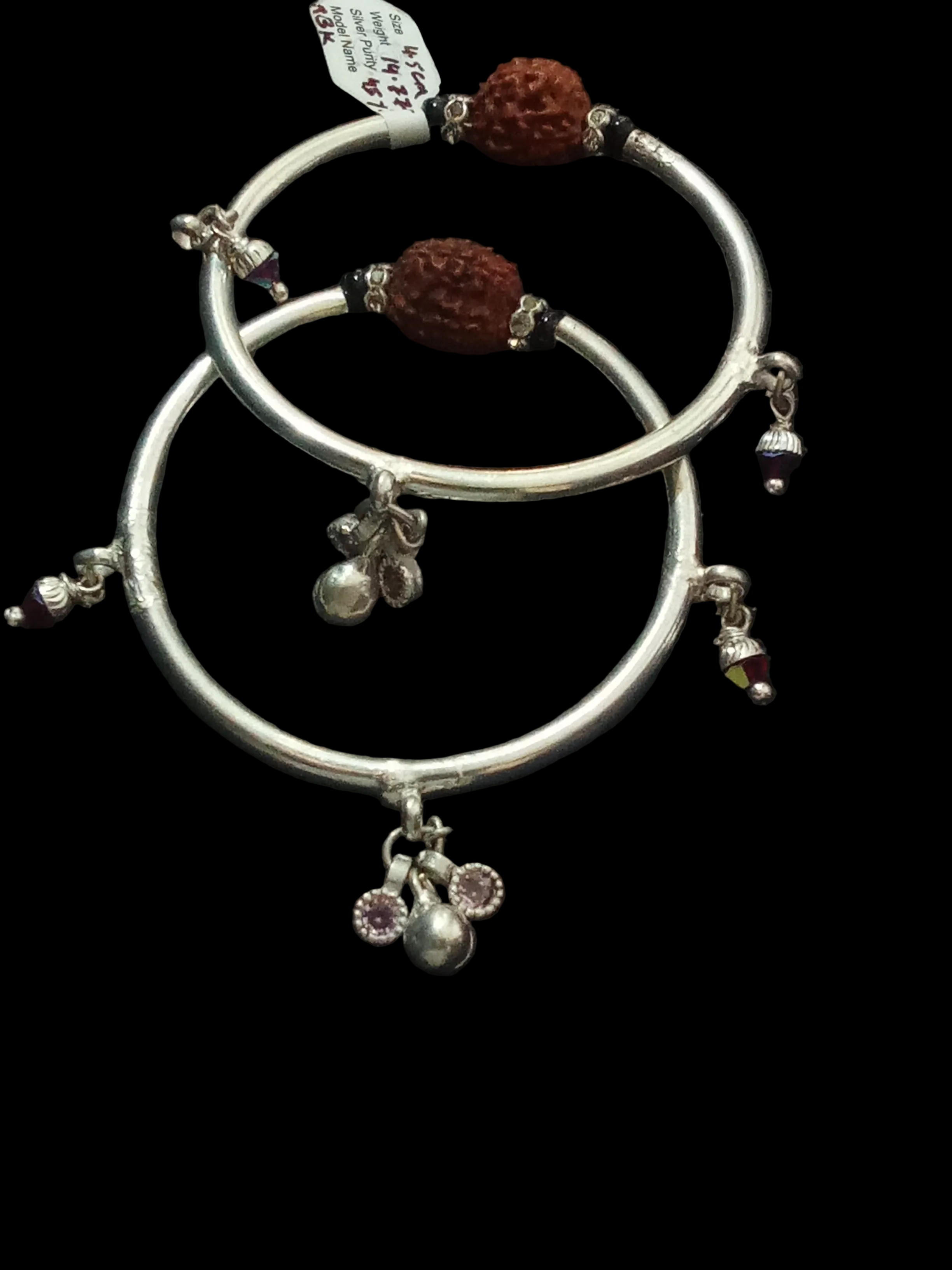 Rudraksh Baby kada(silver)