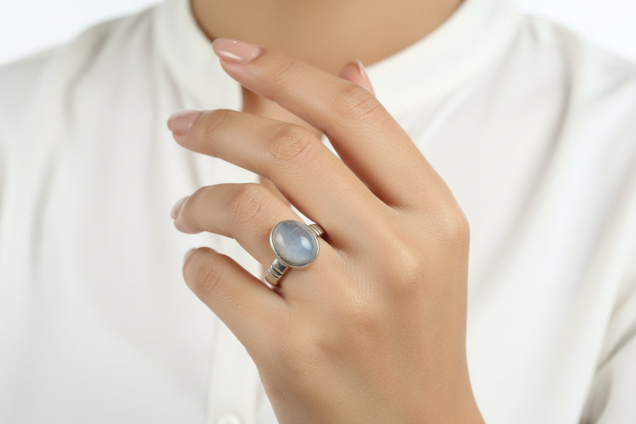 अंगूठी लहसुनियां ring 2.41g10no (in silver)