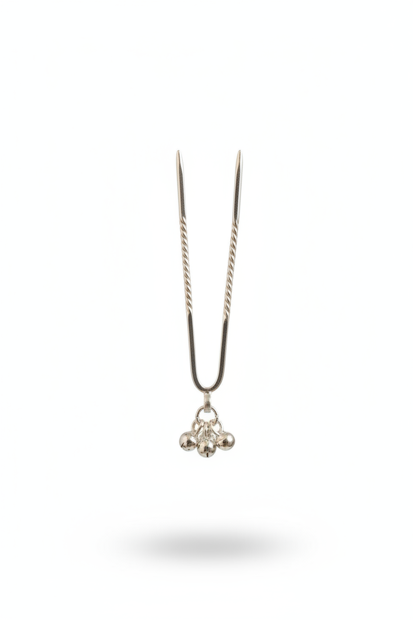 जूडा पिन juda pin 3.24g2.5"(in silver)