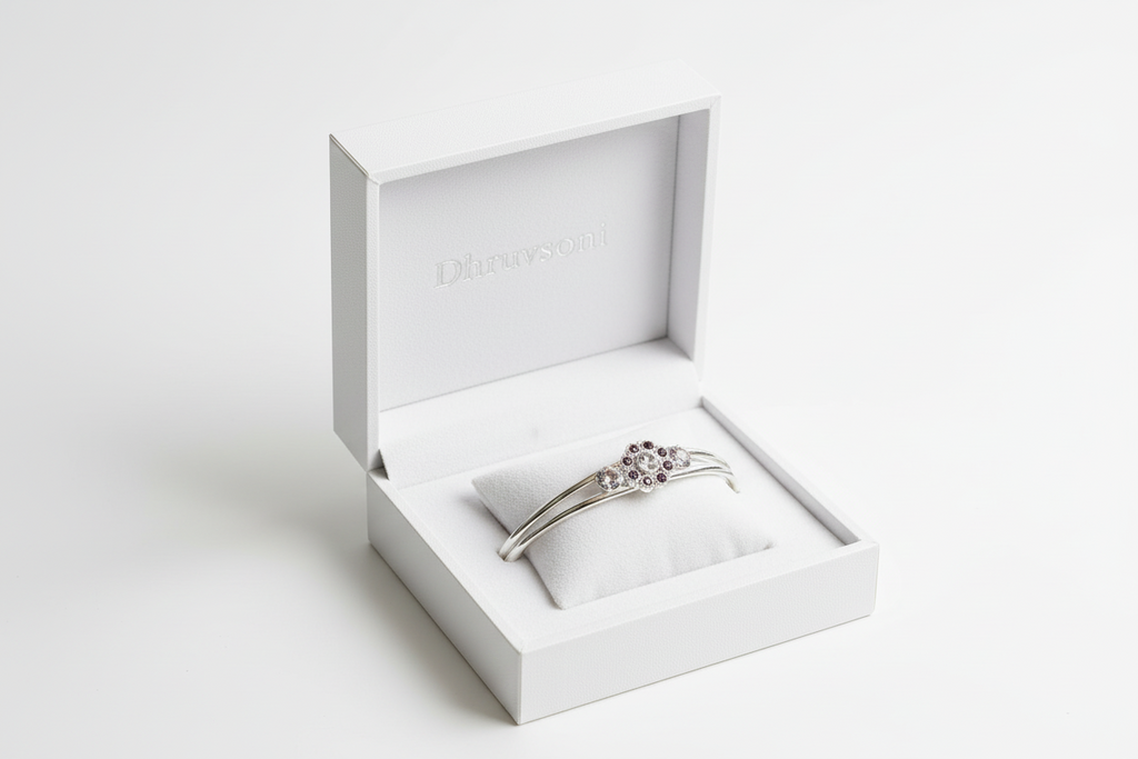 Silver girl kada (jewellery)