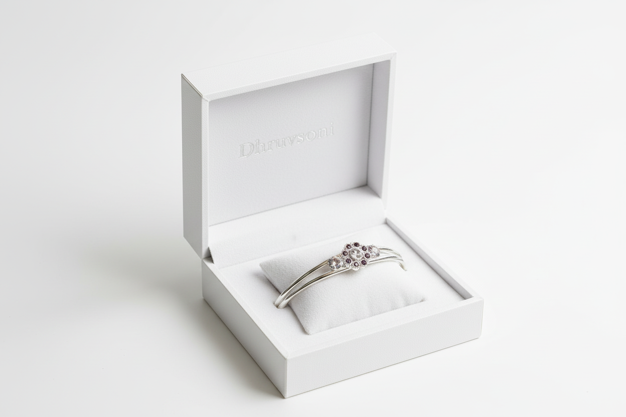 Silver girl kada (jewellery)