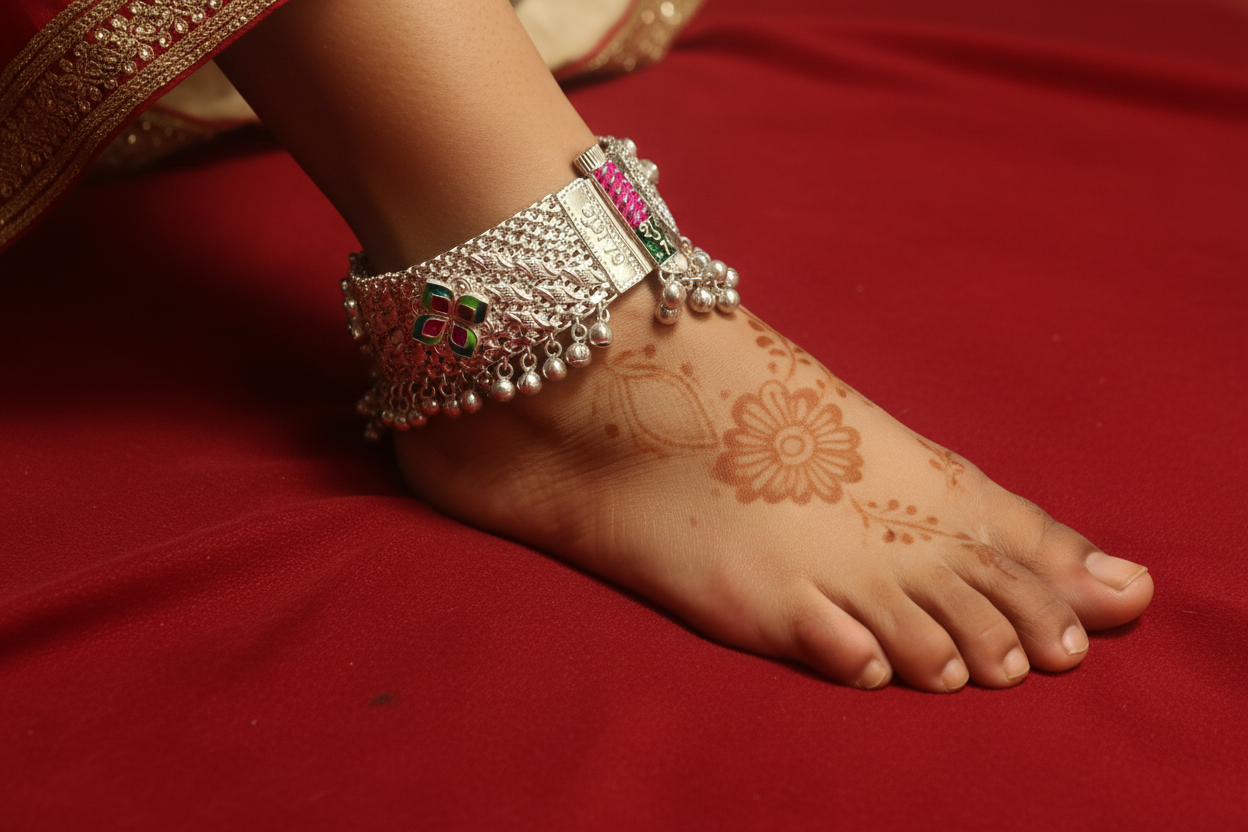 पाजेब peejeb218g10.5"(in silver)