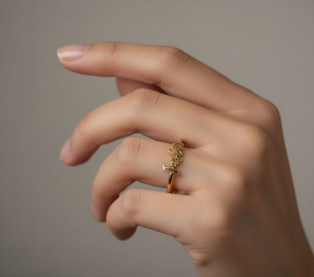 Customized 18kt gold ring(Jewellery)